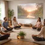 participez à notre atelier santé avec une séance de respiration guidée, projetée en toute clarté grâce au mini vidéoprojecteur acer, pour un bien-être optimal où que vous soyez.