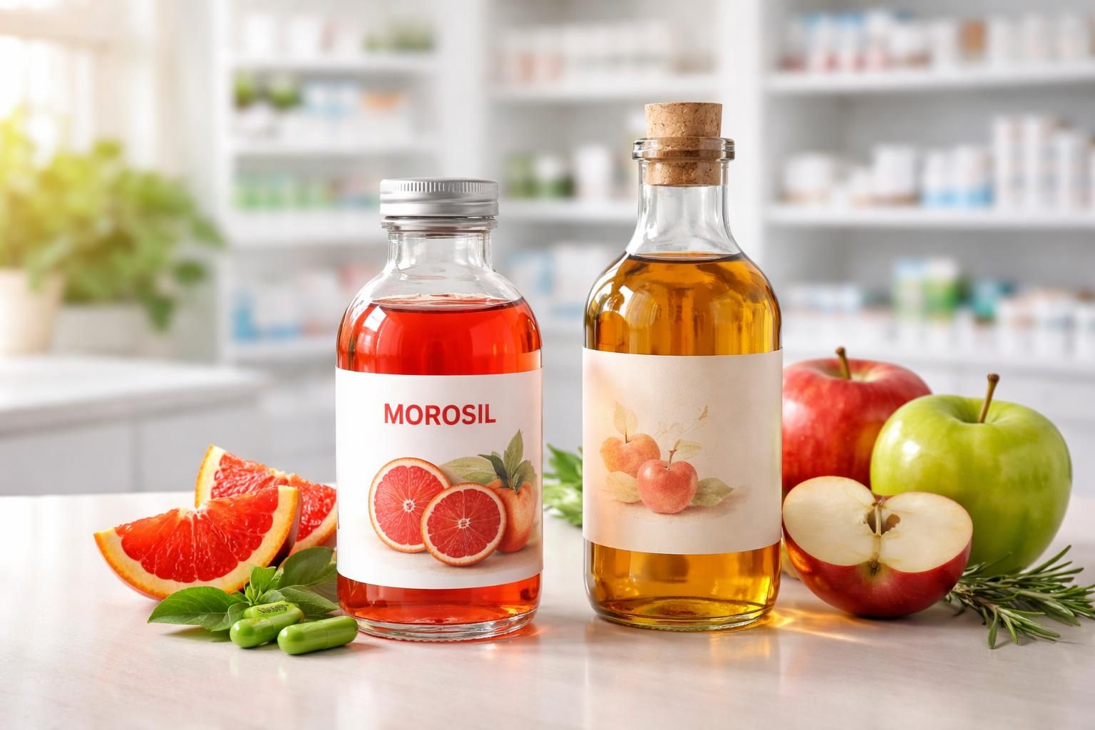 découvrez les bienfaits du morosil et du vinaigre de cidre disponibles en pharmacie pour améliorer votre santé naturellement.