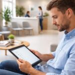 optimisez le suivi patient grâce à des questionnaires santé numériques sur tablette tactile, à compléter facilement en salle d’attente pour un gain de temps et une meilleure prise en charge.